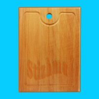 Доска разделочная деревянная с канавкой (бук; 09-1) 350 х 240 х 18 мм